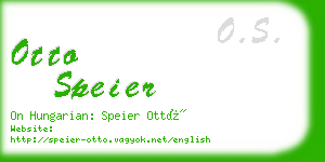 otto speier business card